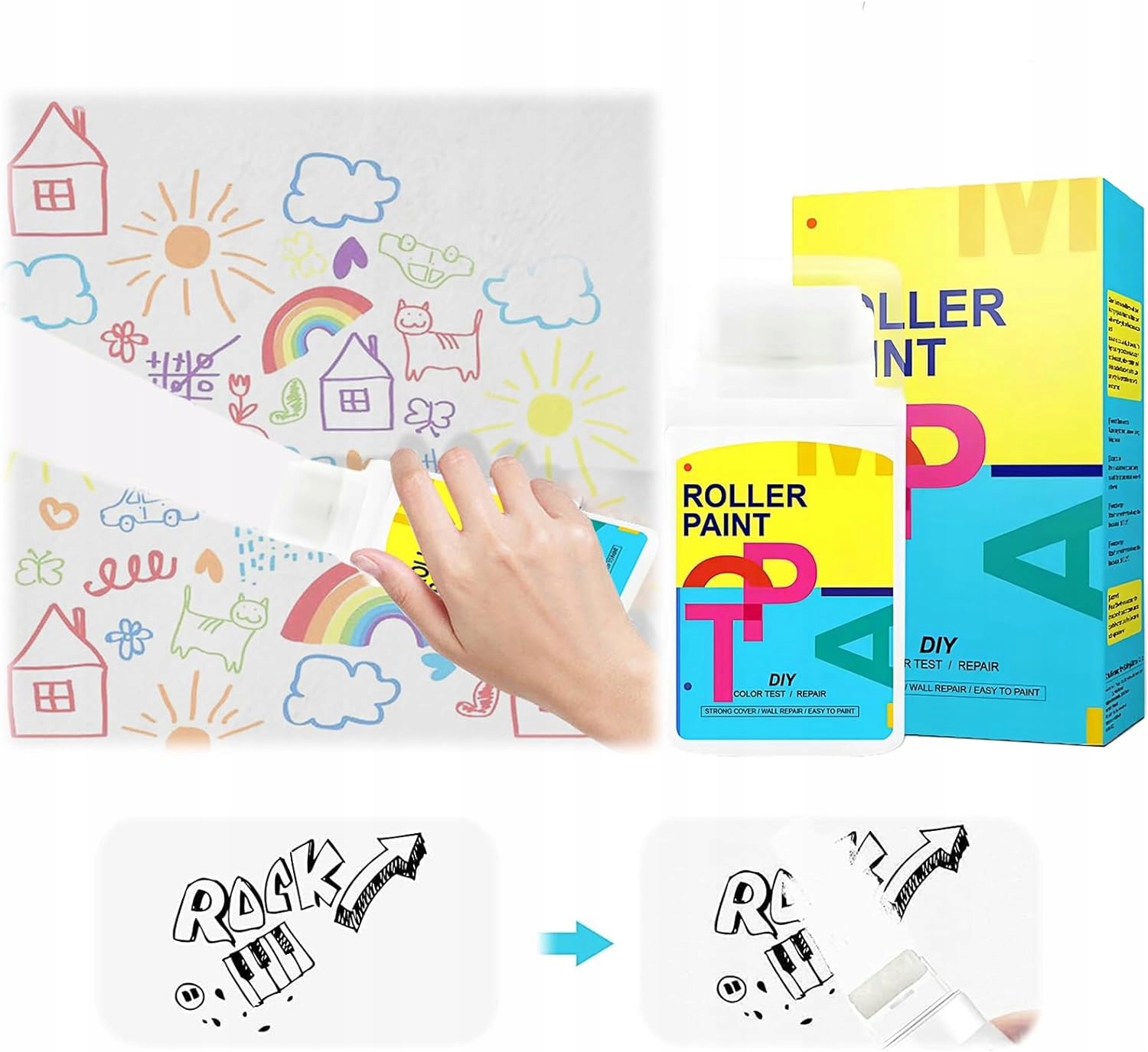 Small Roller Wall Patching Brush, Wall Repair Paste Roller, Wall Repair