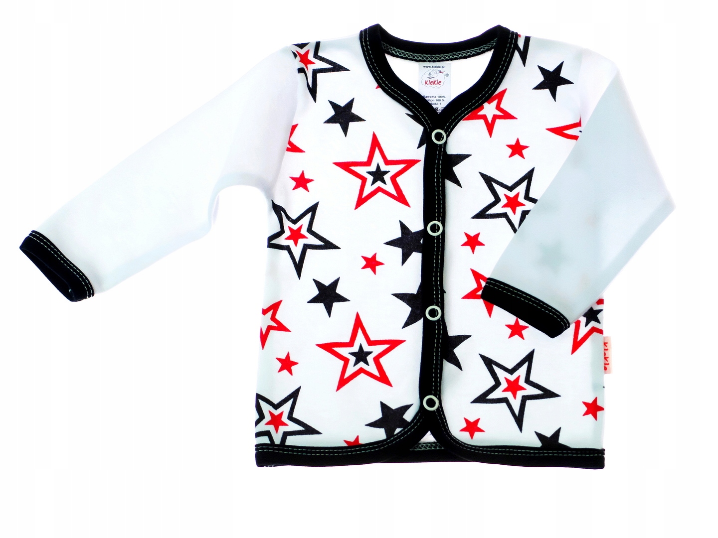 KAFTANIK koszulka ROZPINANY, GWIAZDKI, 62 KLEKLE