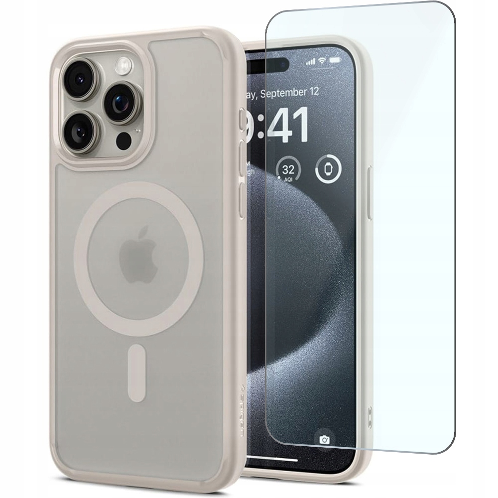 Etui Spigen do iPhone 15 Pro, mocne, ochronne, case do MagSafe szkło