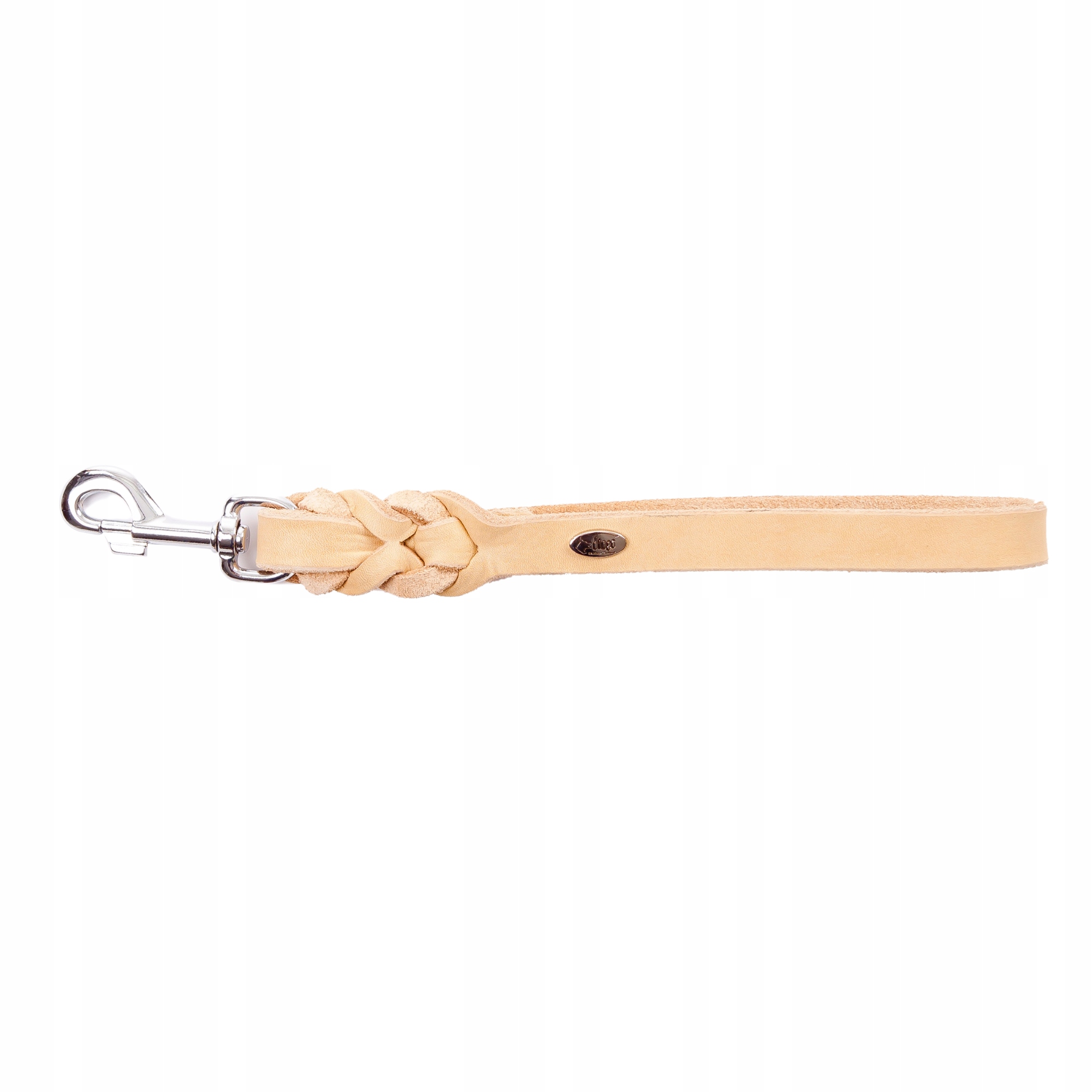 Levně Dingo krátká vodítko kůže Soft 2x35 cm, natural