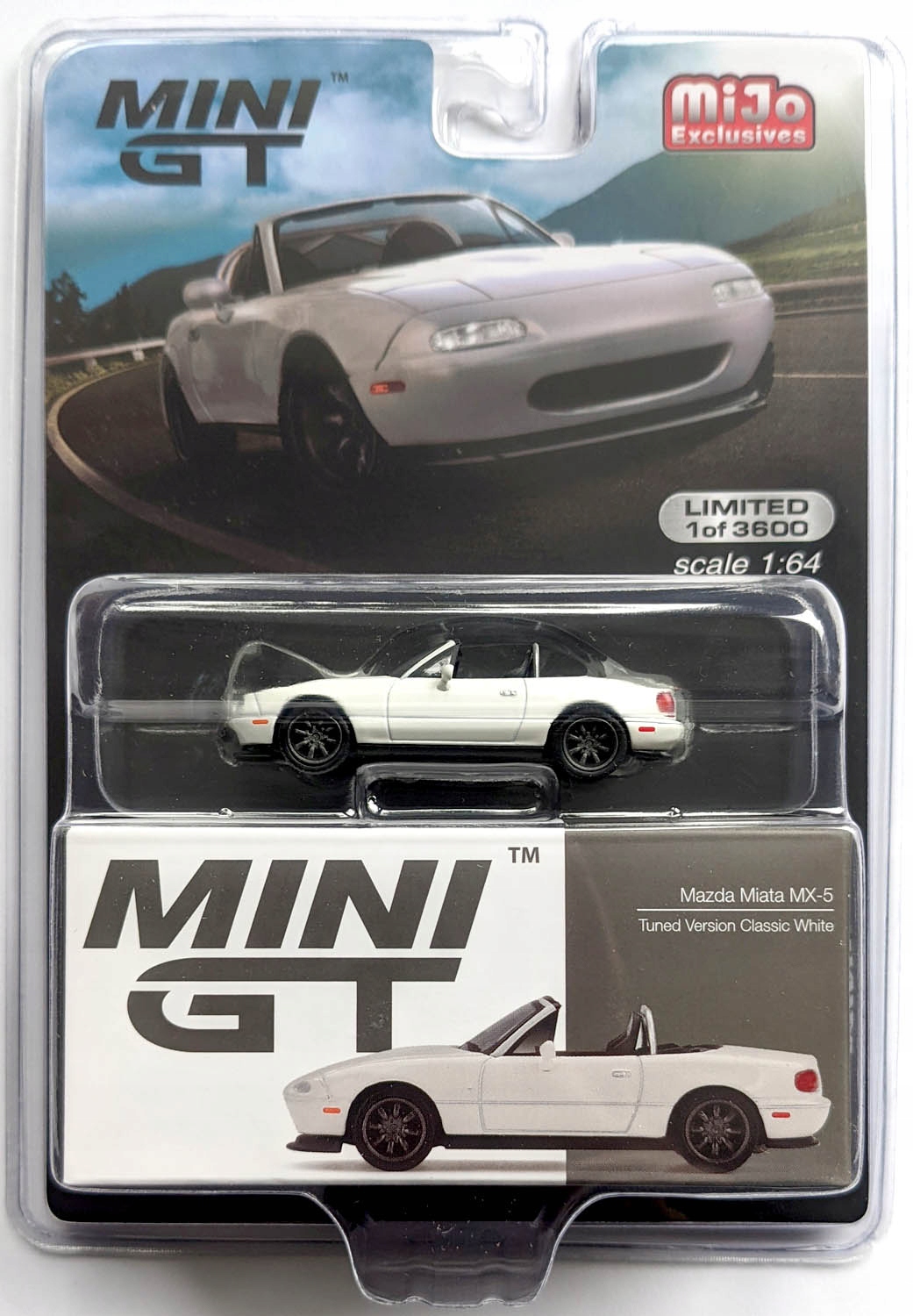 ミニカー MINI GT Mazda Miata MX-5 Classic White Mini GT Mazda Miata MX-5 Tuned Version Classic White 1:64