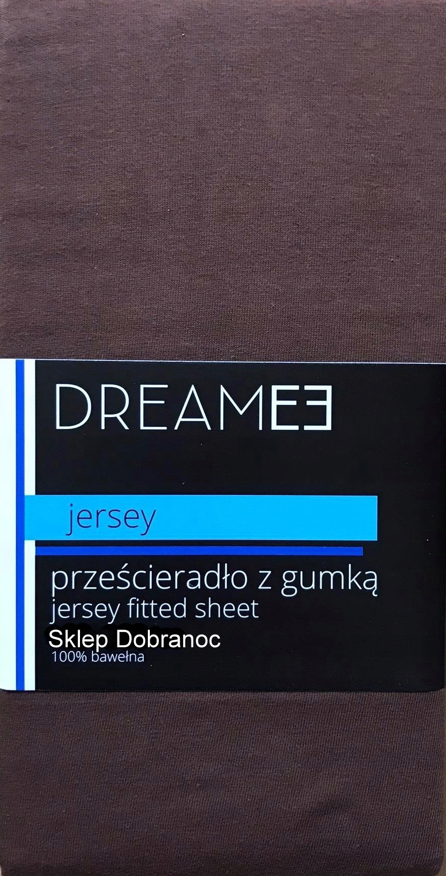 

Prześcieradło Jersey 160X200 Z Gumką Ciemny Brąz