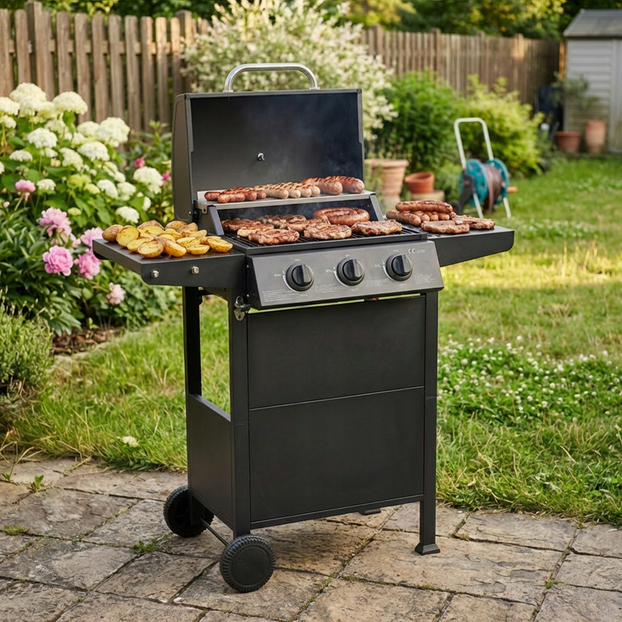 GRILL GAZOWY OGRODOWY LANDGRAF RUSZT MIEJSCE NA BUTLĘ TERMOMETR PÓŁKI EAN (GTIN) 5905832501518