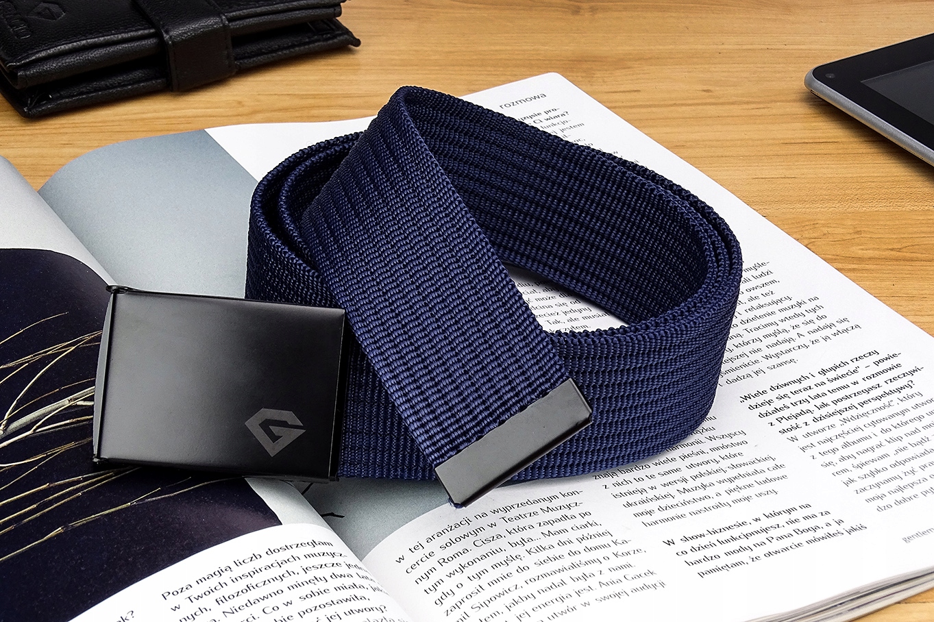 Pasek Parciany KOLOR Gracio Długi Szeroki Klamra Model G 38