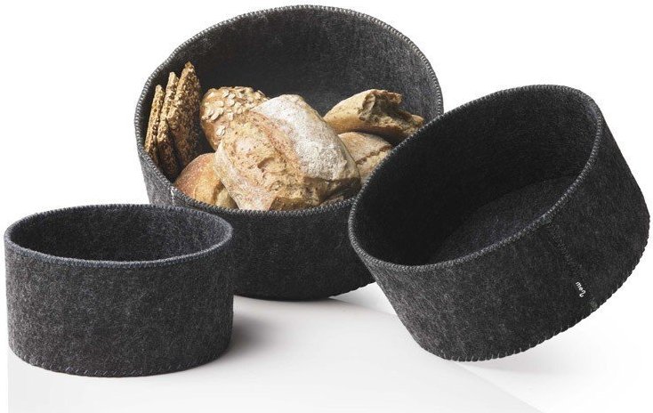 Menu Norm Sada 3 filcových nádob na skladovanie
