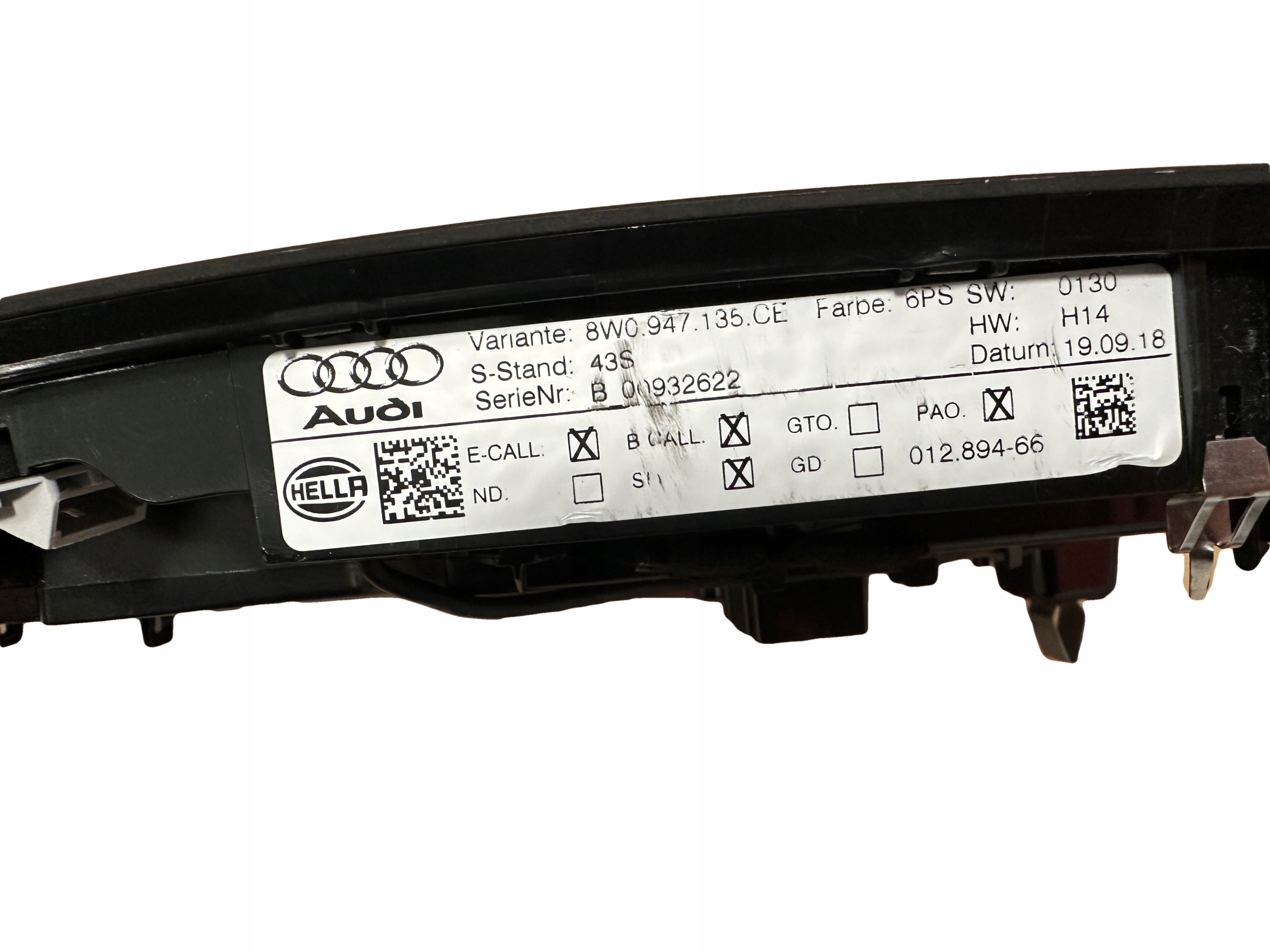 AUDI A4 A5 8W B9 FANALE interna LED 8W0947135CE