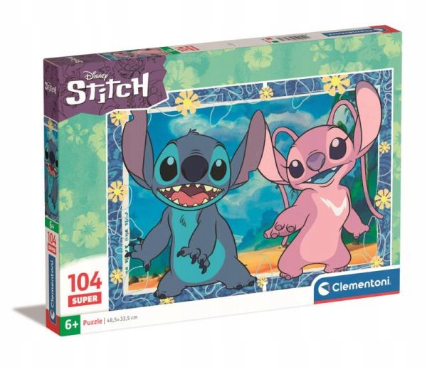 Puzzle 104 elementów. Super Kolor. Stitch 275731