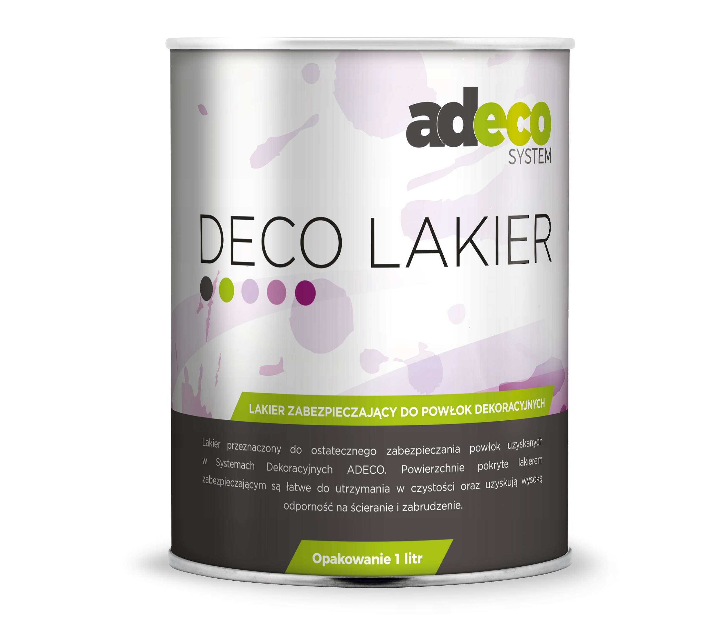 

AdecoShop Lakier do ścian z brokatem srebrnym 1L