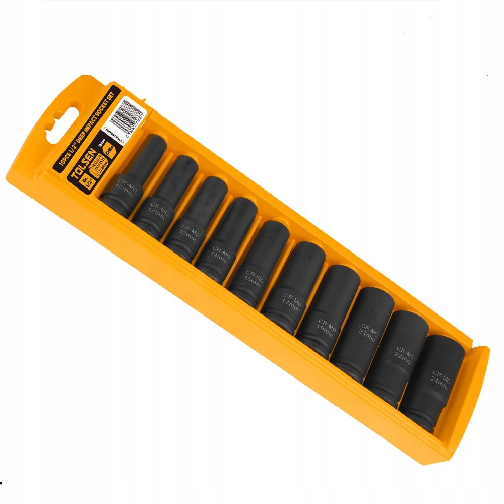 NASADKA UDAROWA DŁUGA 1/2'' ZESTAW 10 SZT.