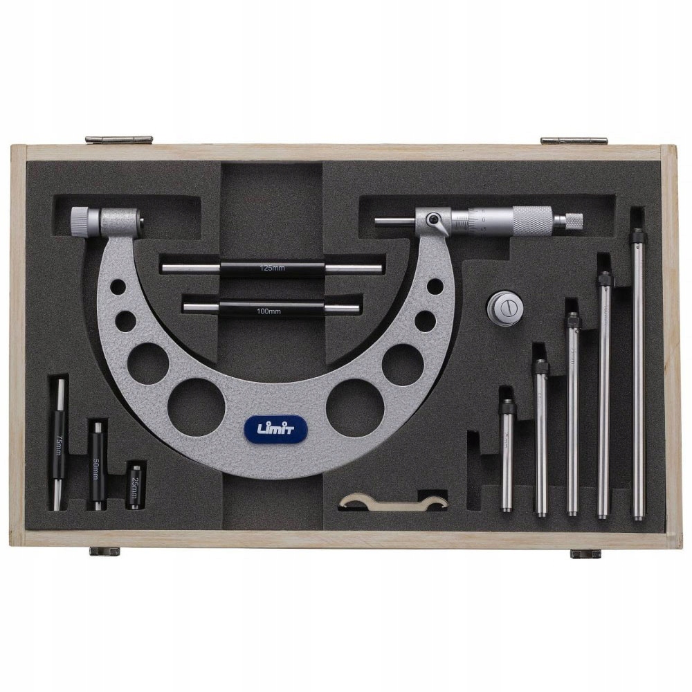 Микрометр предел со сменными хвостовиками 0-150 мм