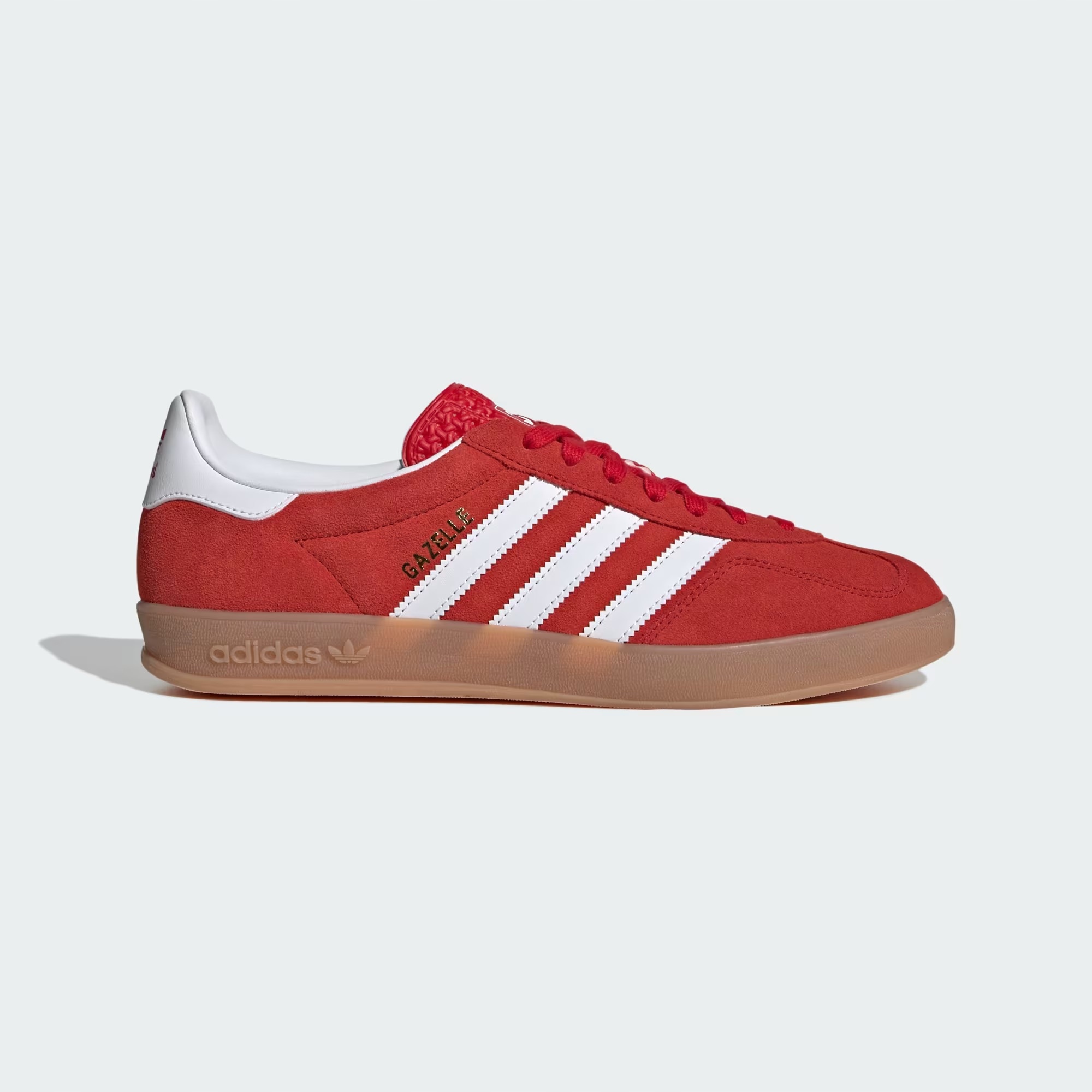Unisexové tenisky Adidas Gazelle JI2063 červené, semišové, velikost 40