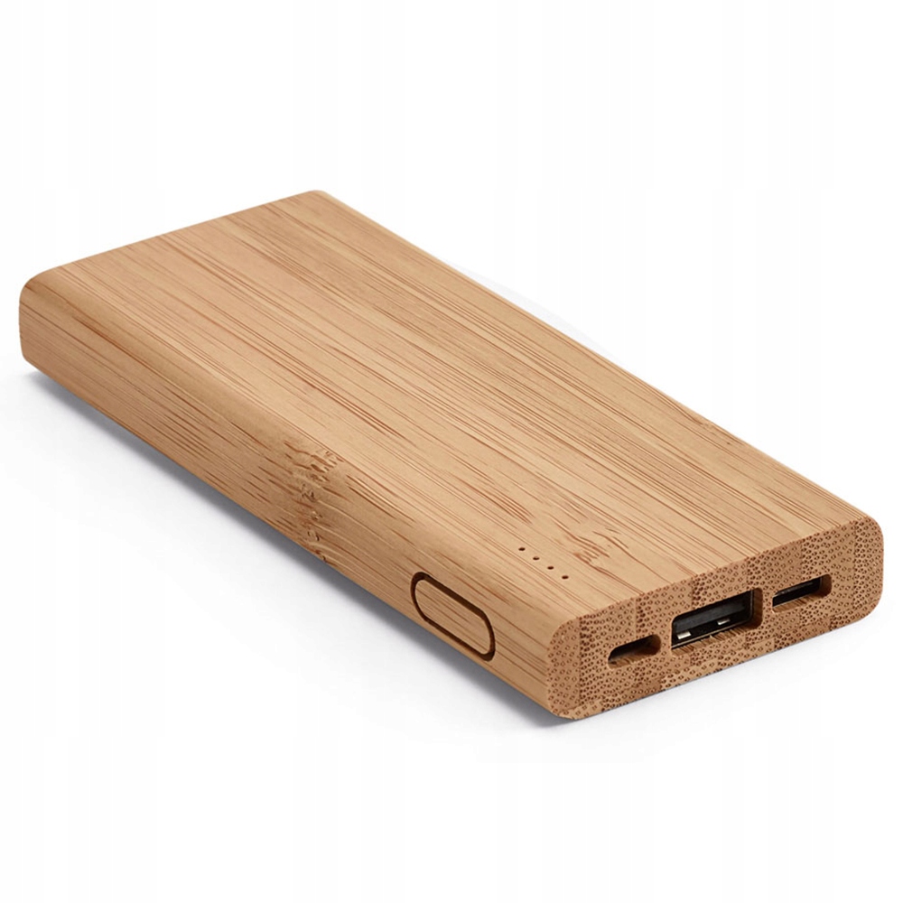 

Powerbank Bambusowy Bambus 5000 mAh 3 Wyjścia Usb