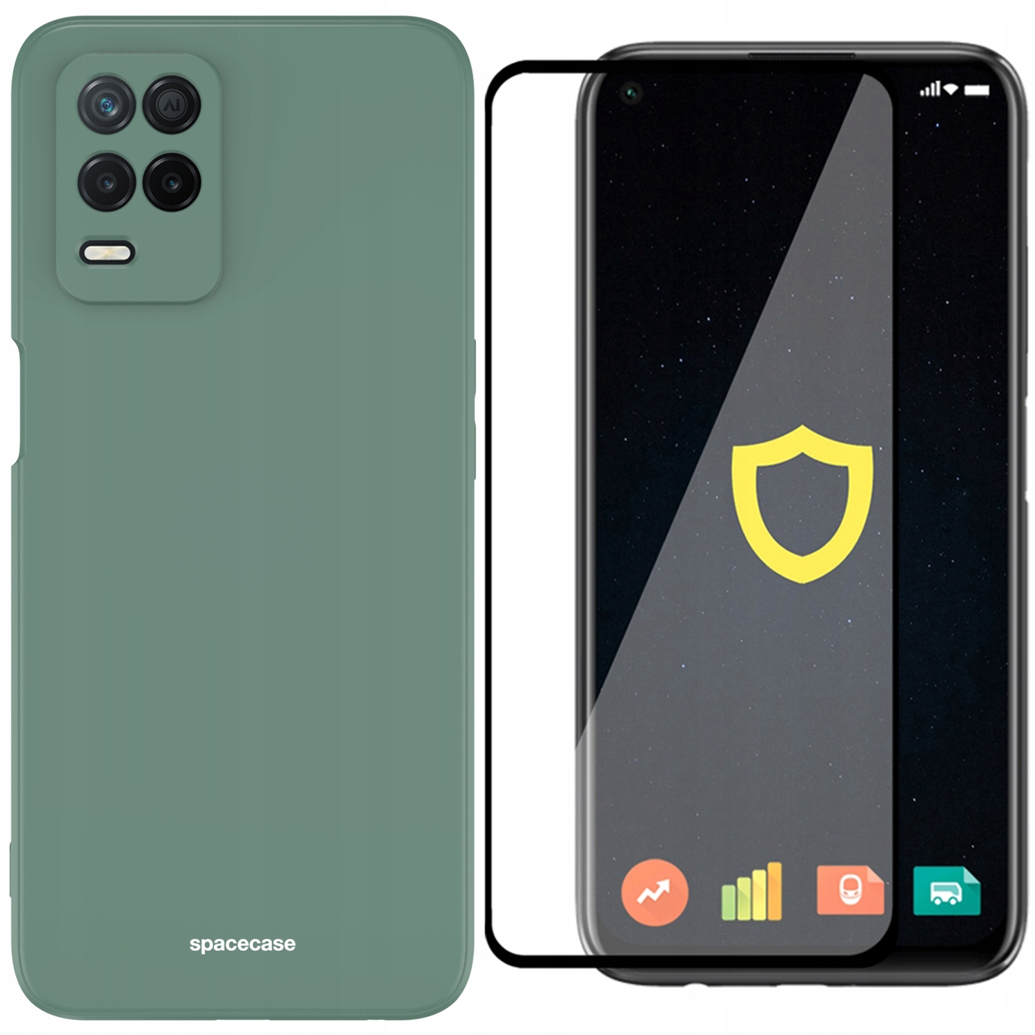 

Etui Case Matowe Spacecase Do Realme 8 5G Szkło