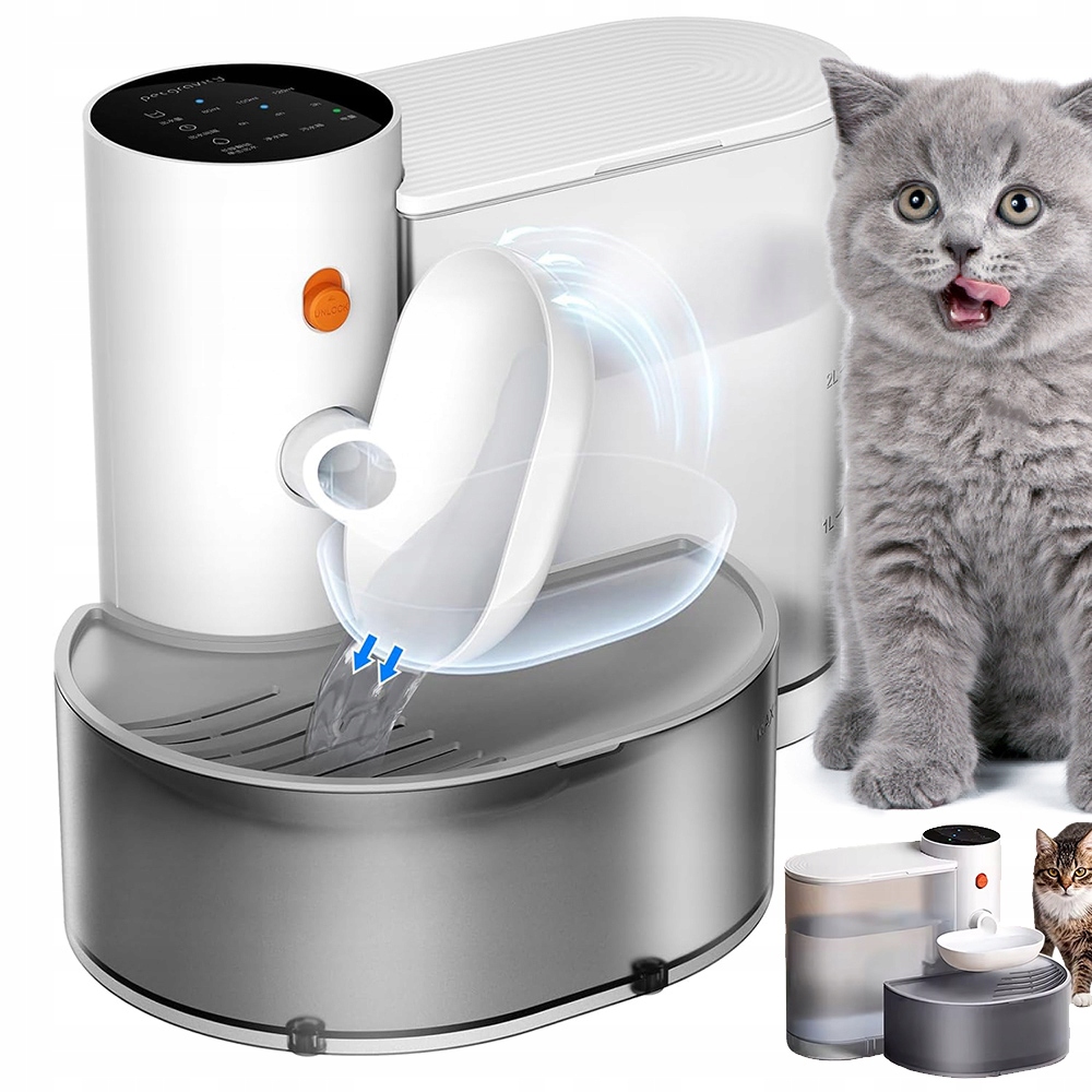 Levně Fontána Napáječka Pro Kočky Automatická Bezdrátová Filtrace 3L Tichá