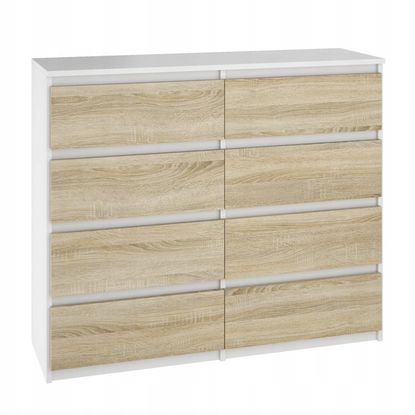 Komoda dąb sonoma z szufladami 100cm przewijak loft szuflady do sypialni