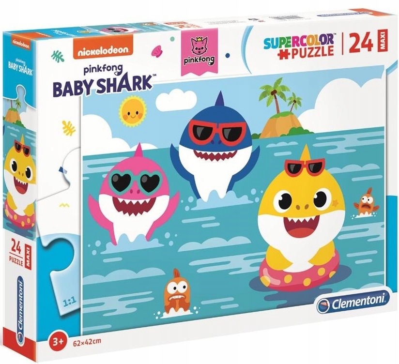 

Puzzle Maxi 24 El. Baby Shark Color 3+