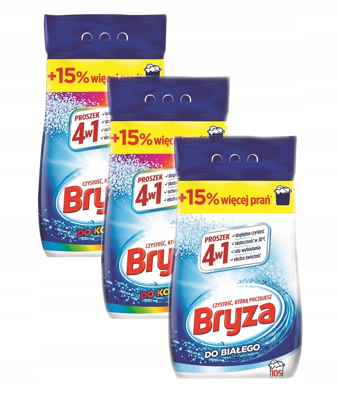 

Bryza Proszek do prania 4w1 Kolor Biel 3x 6,825kg
