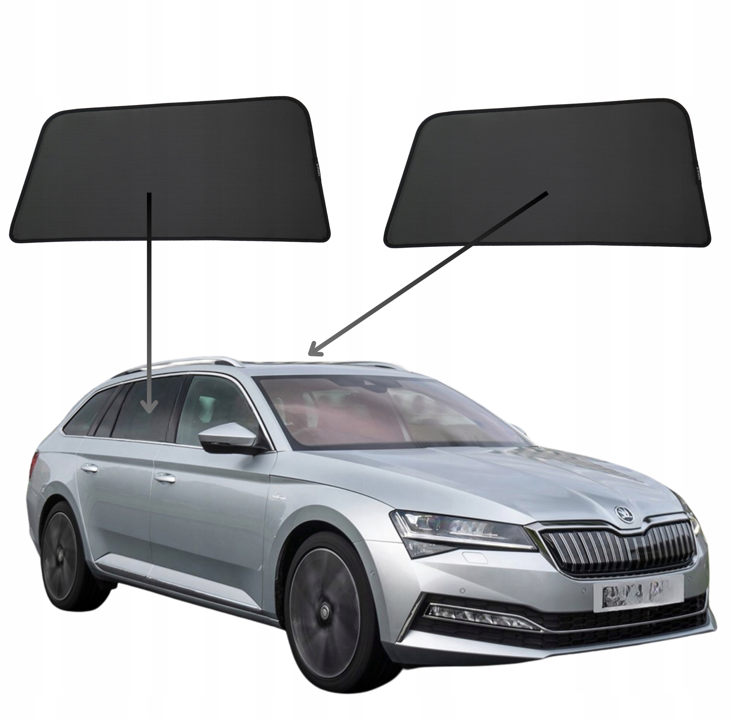 Protislnečné clony do Škoda Superb III, 2015-2024, Combi, magnety, sada 2ks