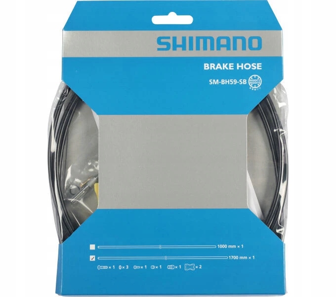 Shimano Brzdová Hadička Sm-bh59-sb 1700 Mm Set Pro Discbrzdy, černá