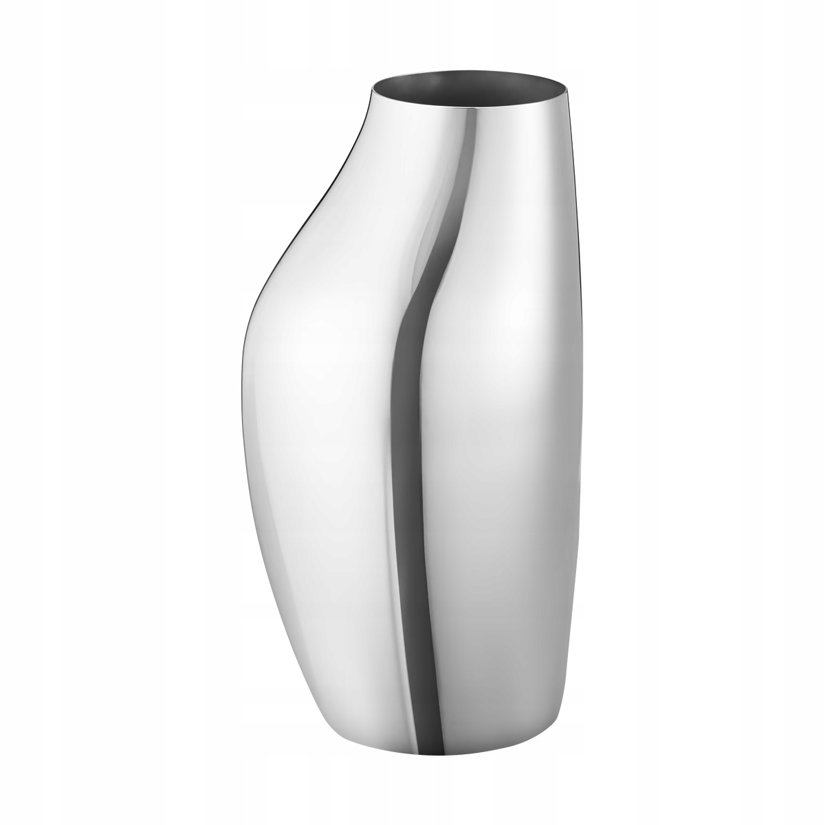 Georg Jensen Sky Váza Oceľová 27 cm Strieborný lesk