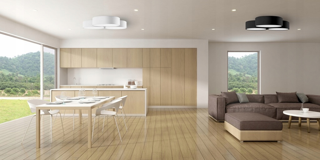 LAMPA SUFITOWA PLAFON POTRÓJNY ŻYRANDOL CZARNY E27 Kod producenta OSW-07877