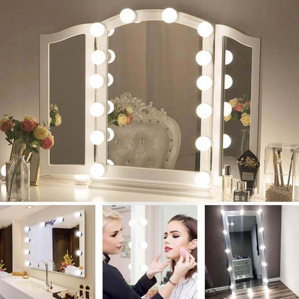 LAMPKI LED NA LUSTRO DO TOALETKI 14 SZTUK LAMPEK Rodzaj gwintu zintegrowane źródło LED