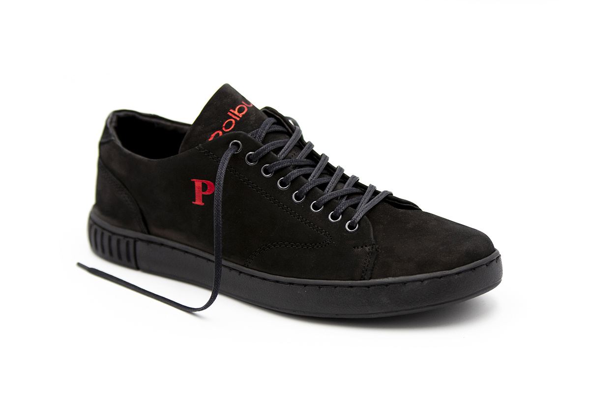 

Trampki męskie skóra black Polbut od dobrebutypl