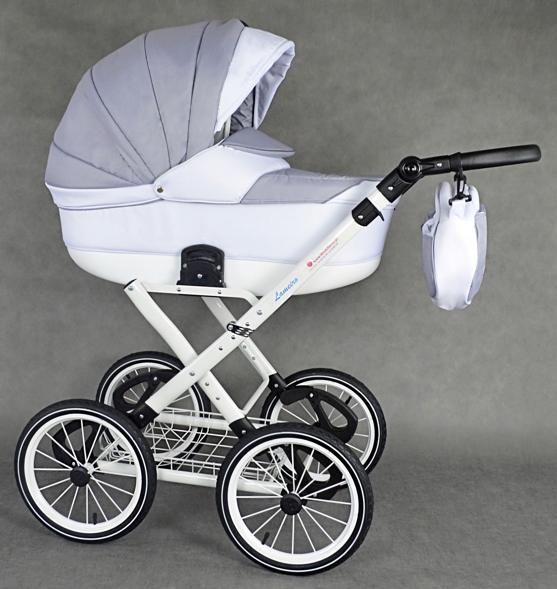 KLASYCZNY Wózek Dziecięcy 3w1 Lameiro Wielofunkcyjny Retro + Dodatki Waga wózka 18 kg