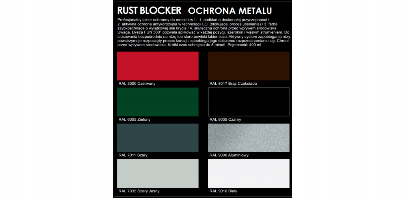 4W1 Lakier Rust Blocker czerwony RAL 3000 Rodzaj reaktywne