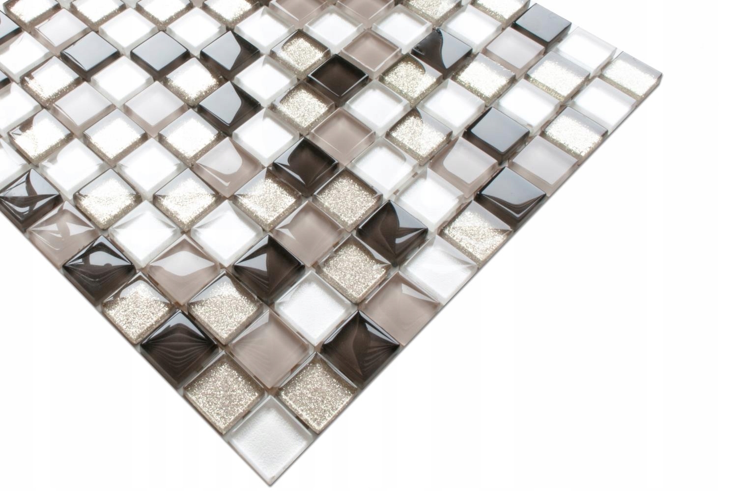 MOZAIKA SZKLANA COFFE BEŻ ZŁOTY BROKAT PERŁA 30x30 Marka Szklane Mozaiki