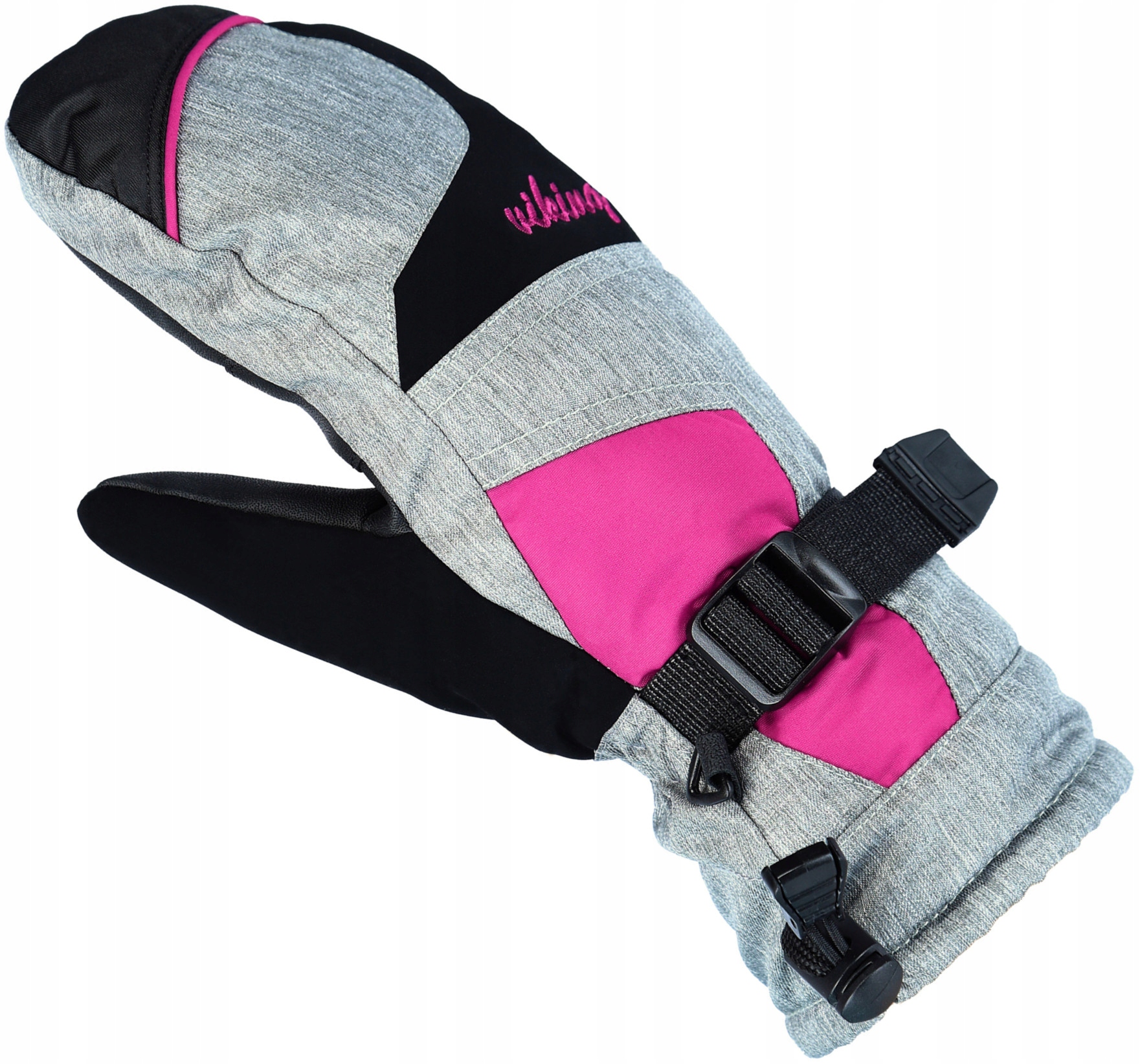 Damskie Rękawice Zimowe Viking Ronda Mitten Ski Lady r. 5 Xs szaro-różowe