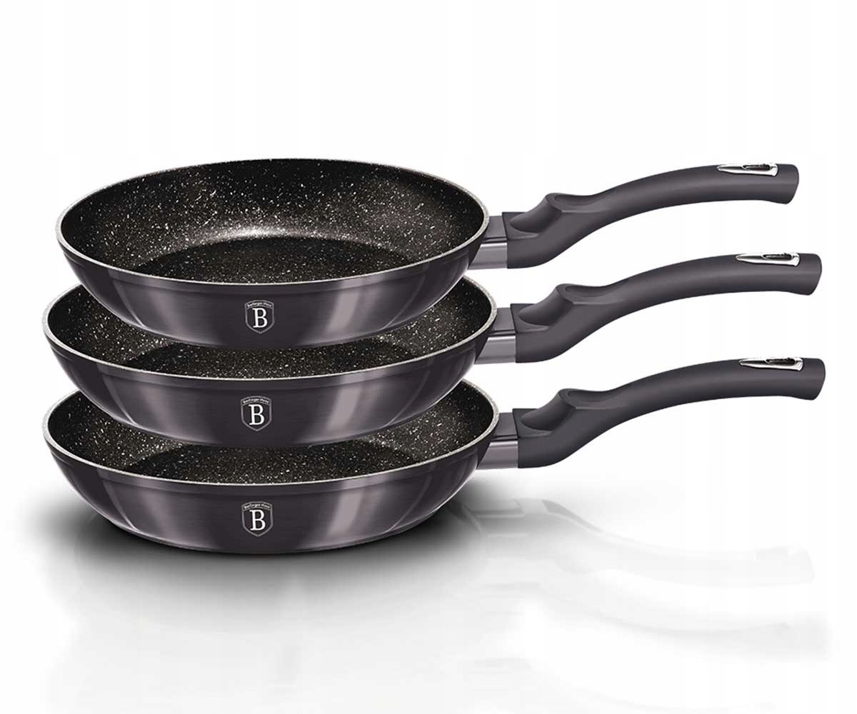 Sada 3 Granitových Panvíc Berlinger Haus BH-6903 Carbon Pro