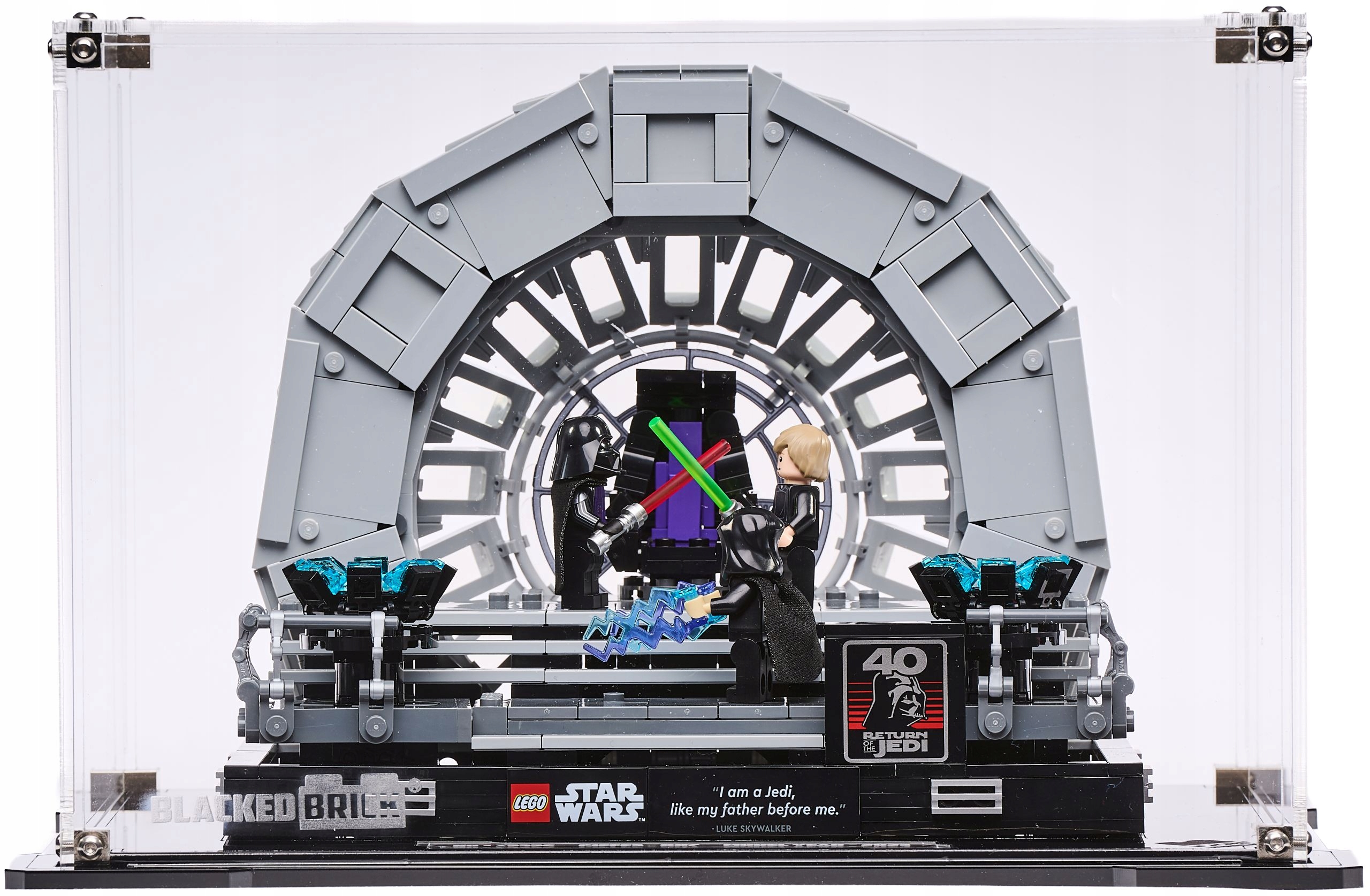 Blacked Brick vitrína pro Lego Star Wars 75352 Diorama Imperátorský sál