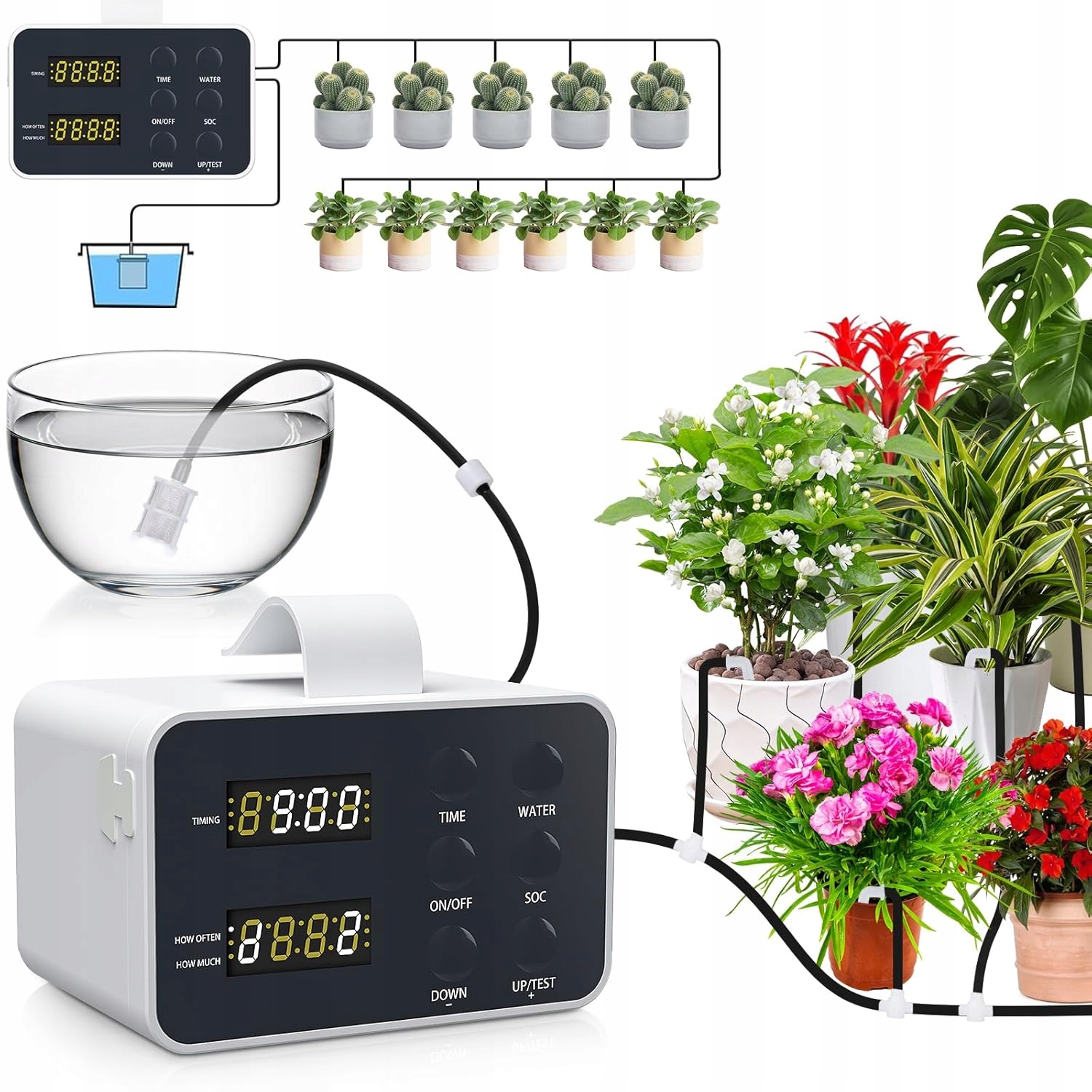 Automatický systém zavlažování pokojových rostlin – se 2 režimy provozu