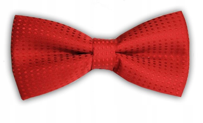 

027 Mucha muszka męska elegancka Czerwona Wzorek
