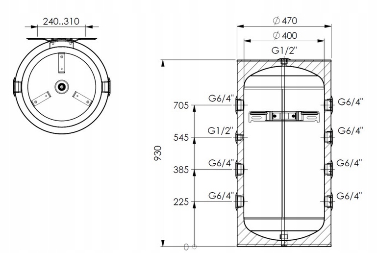 Ferroli Zbiornik buforowy grzewczy 100l 48h Stan opakowania oryginalne