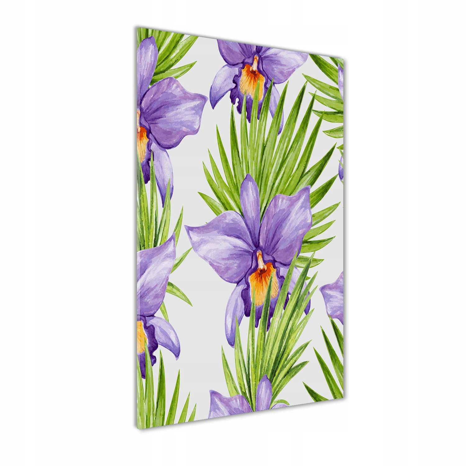 

Foto obraz szklany pionowy Orchidea i palmy 50x100