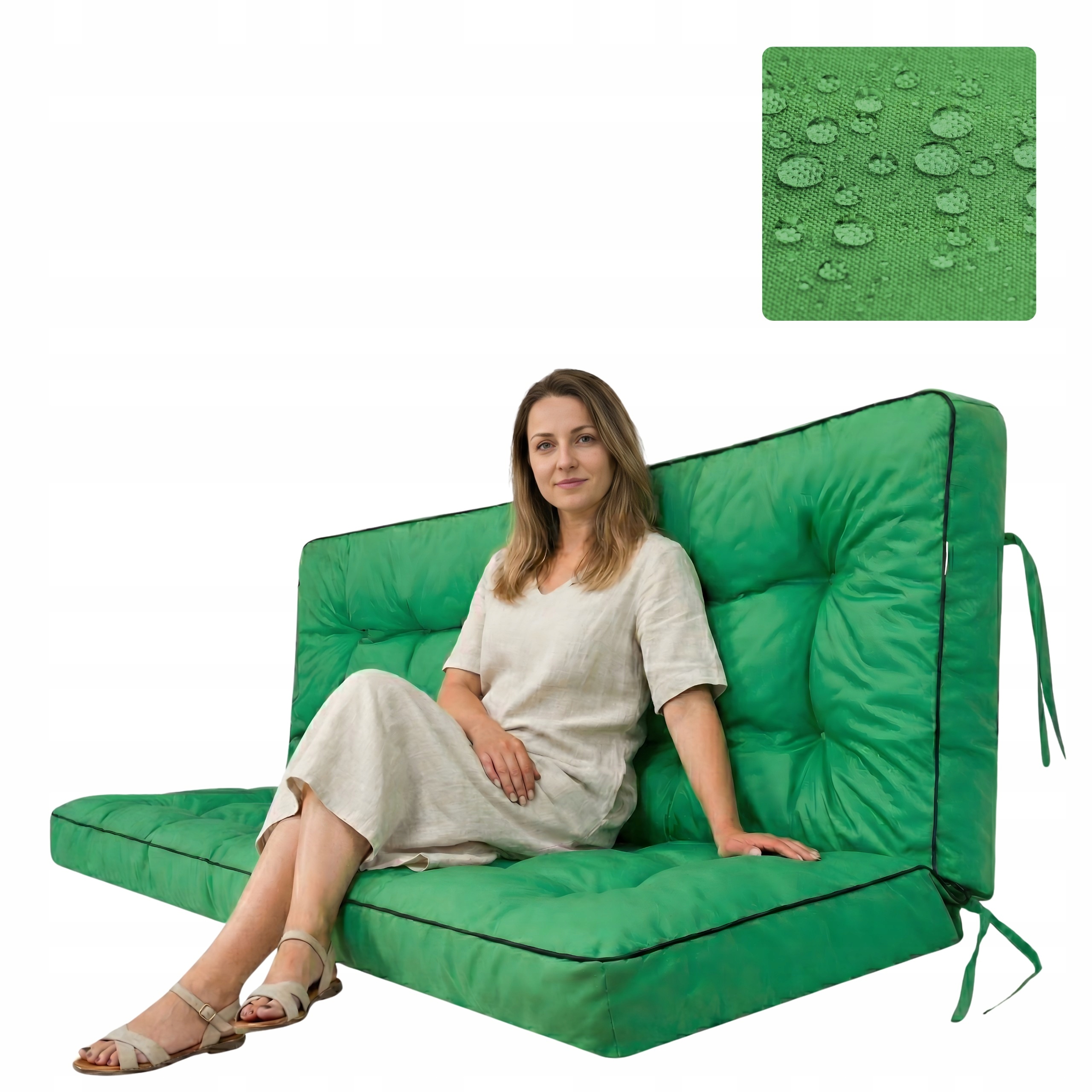 Poduška Na Hojdačku Poduška na záhradnú lavičku s opierkou Vodotesná 140 cm