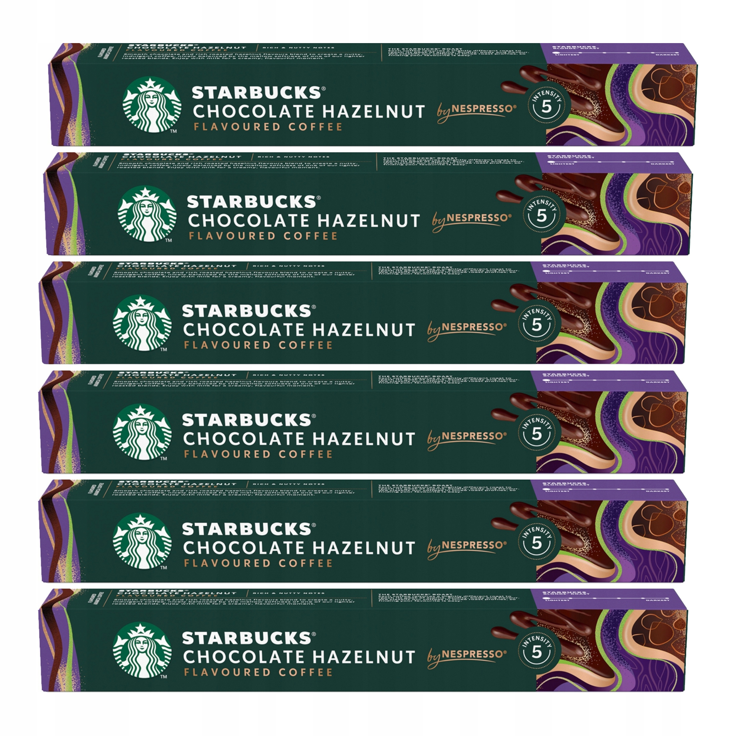 Kapsułki do Nespresso Starbucks Chocolate Hazelnut 10 sztuk x6