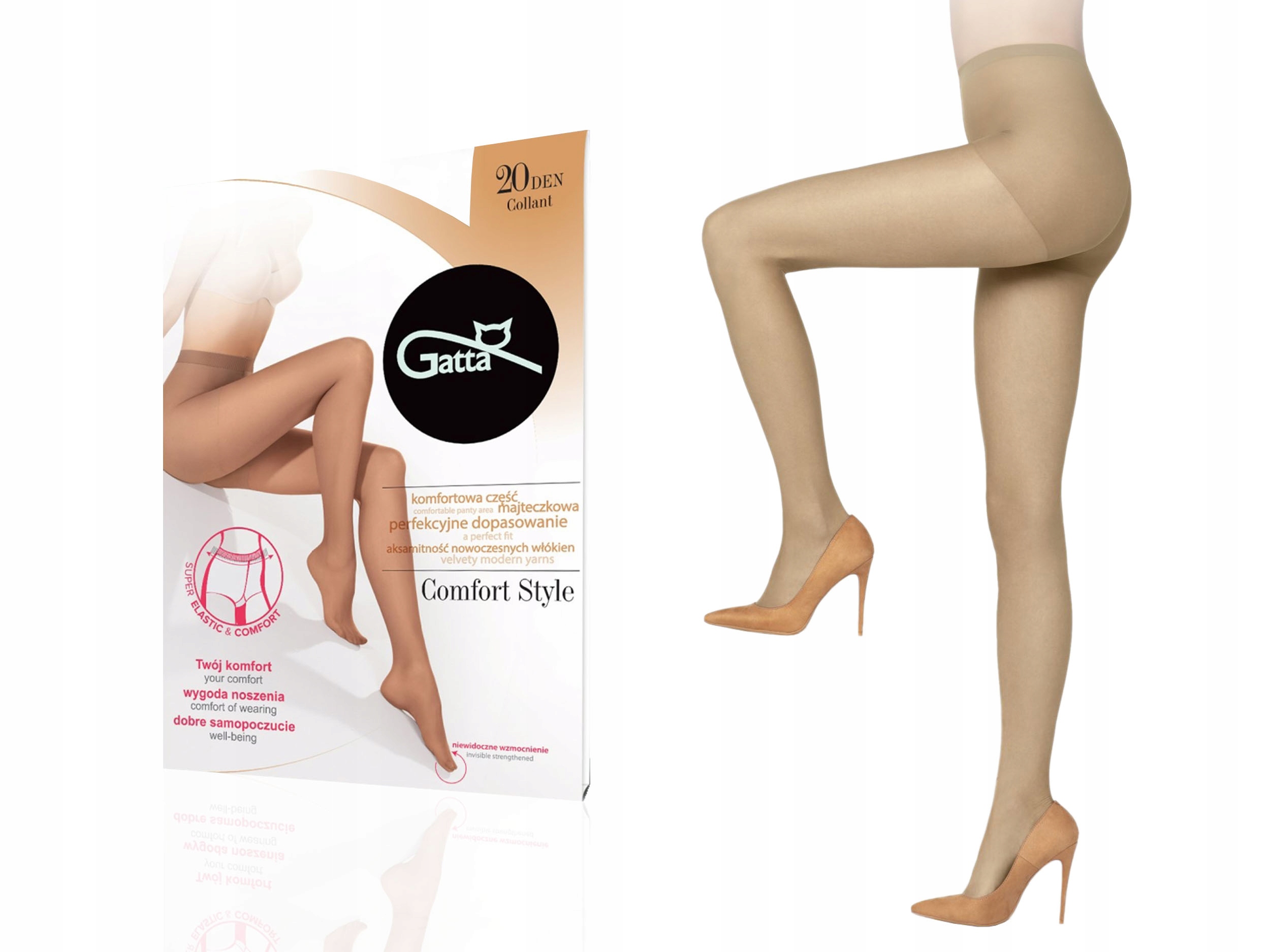 

Gatta rajstopy Comfort Style, 20 den, beige, 2-S