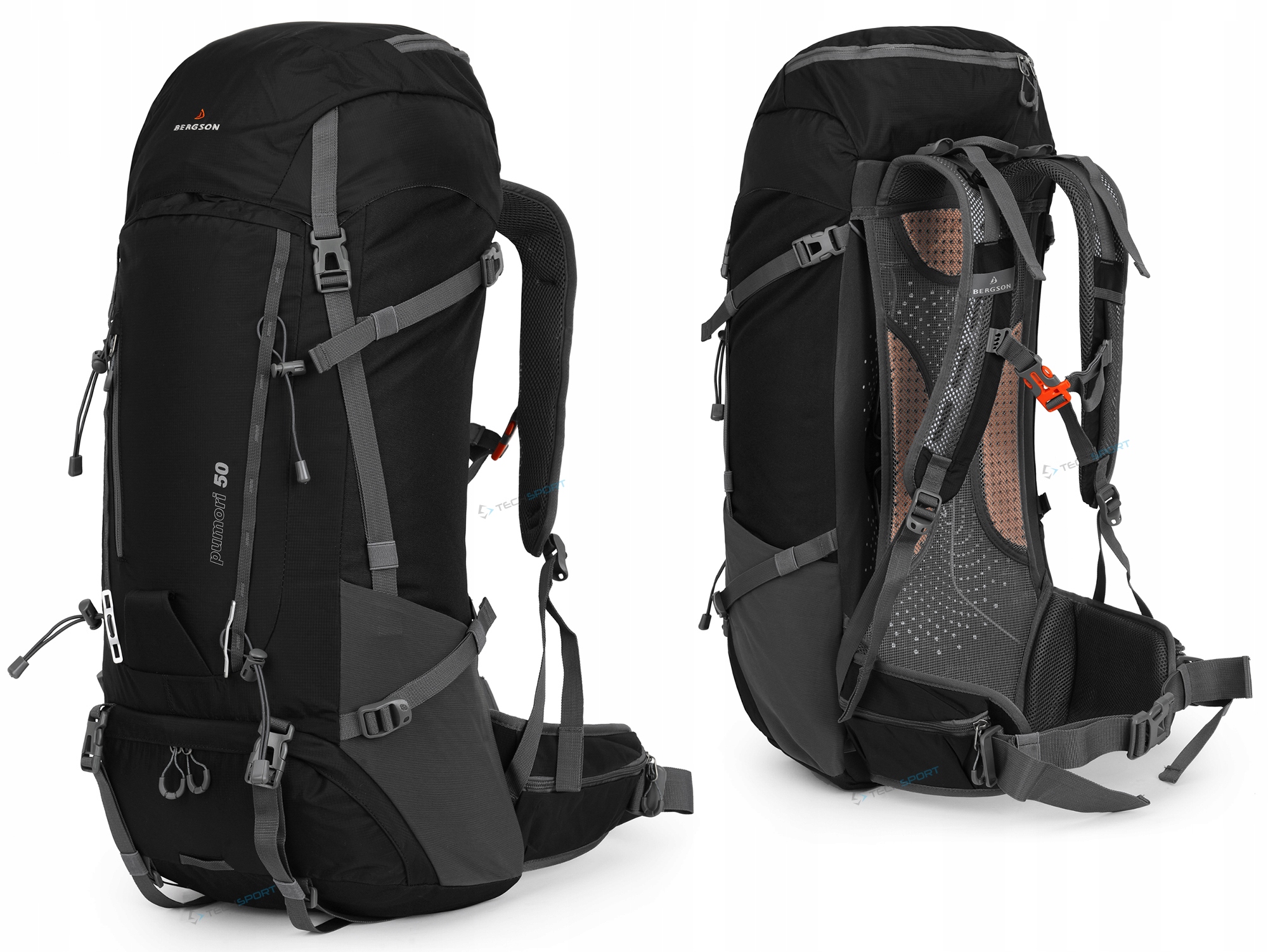 Značkový Batoh Bergson Pumori 50L Prodyšná Záda