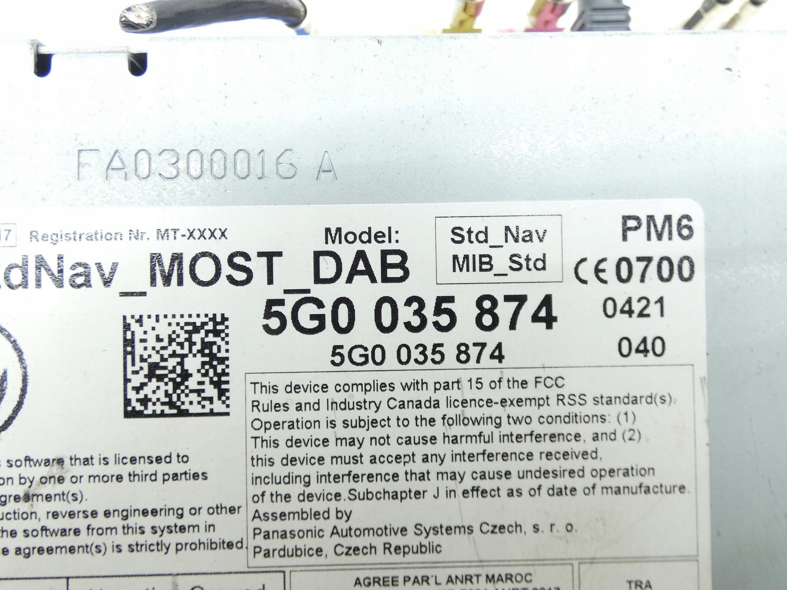 card reader SD MULTIMEDIA navigation devices MMI VW GOLF VII PASSAT B8 5Q0035874