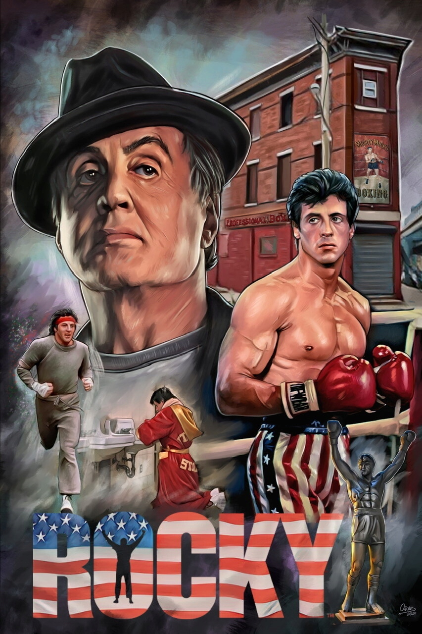Lærd Fern excitation Plakat Film Rocky Balboa Sylvester Stallone 40x30 12259116942 - Allegro.pl