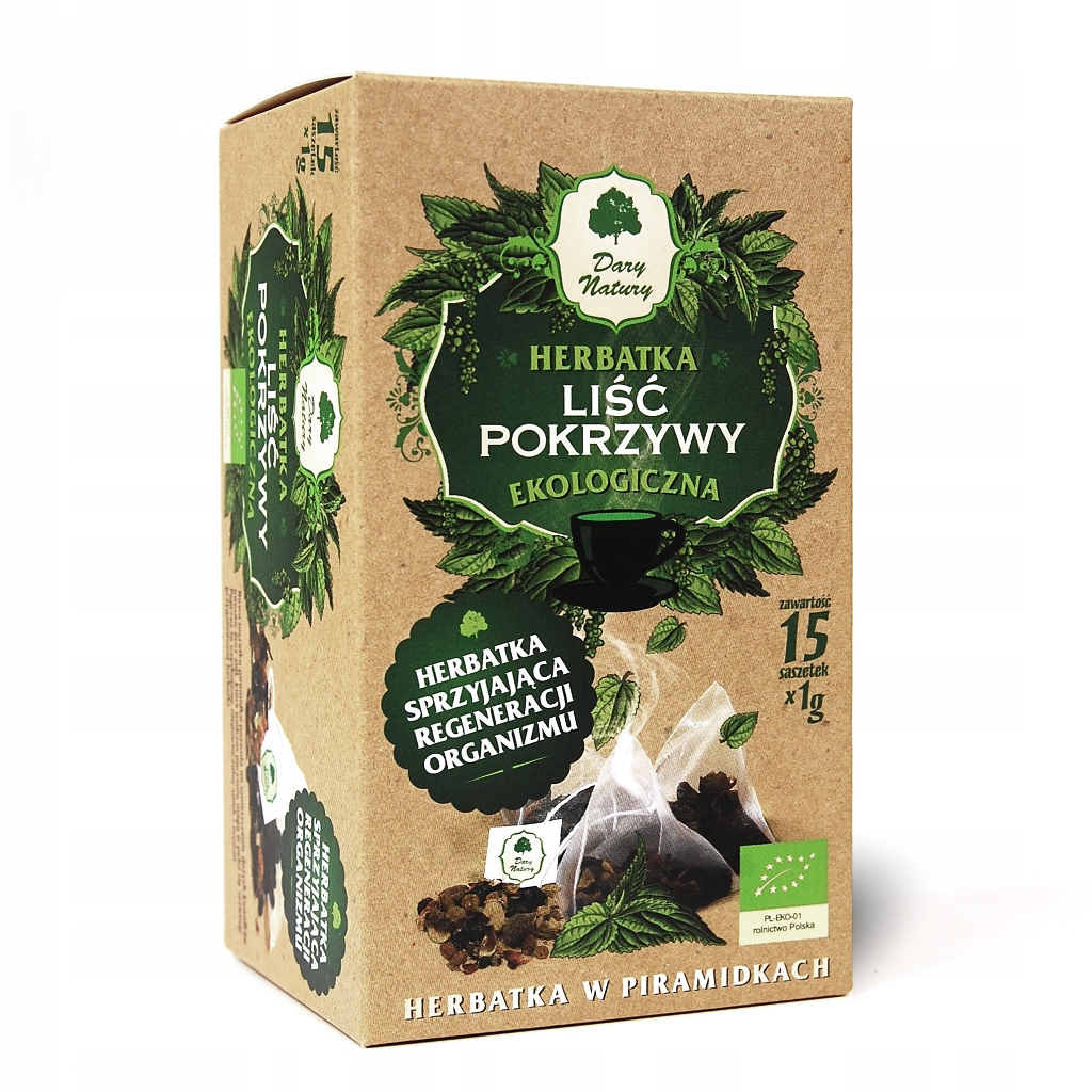 

Herbatka Liść Pokrzywy Piramidki Bio Dary Natury