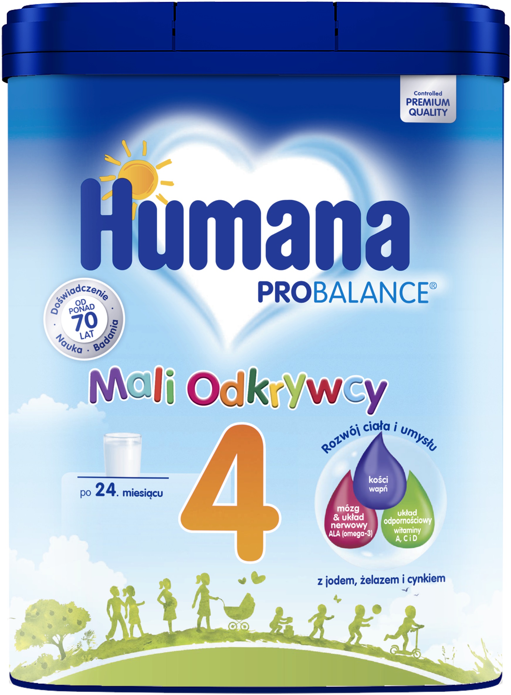HUMANA 4 MLEKO NASTĘPNE PO 24 MIESIĄCU 650G x3 + 1x DESEREK BRZOSKWINIOWY Kod producenta 70904