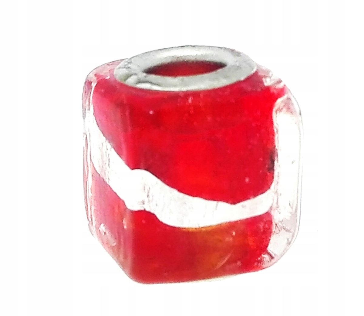 

Zawieszka beads szklany kostka