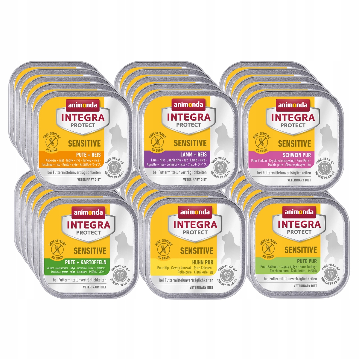 Animonda Integra Sensitive 30x100 g – MIX 6 příchutí (potravinová přecitlivělost)