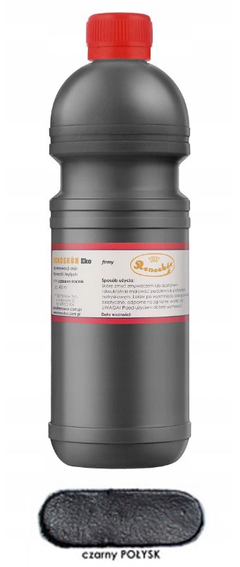 

Renoskór Farba Lakier Do Skóry Czarny Połysk 480ML
