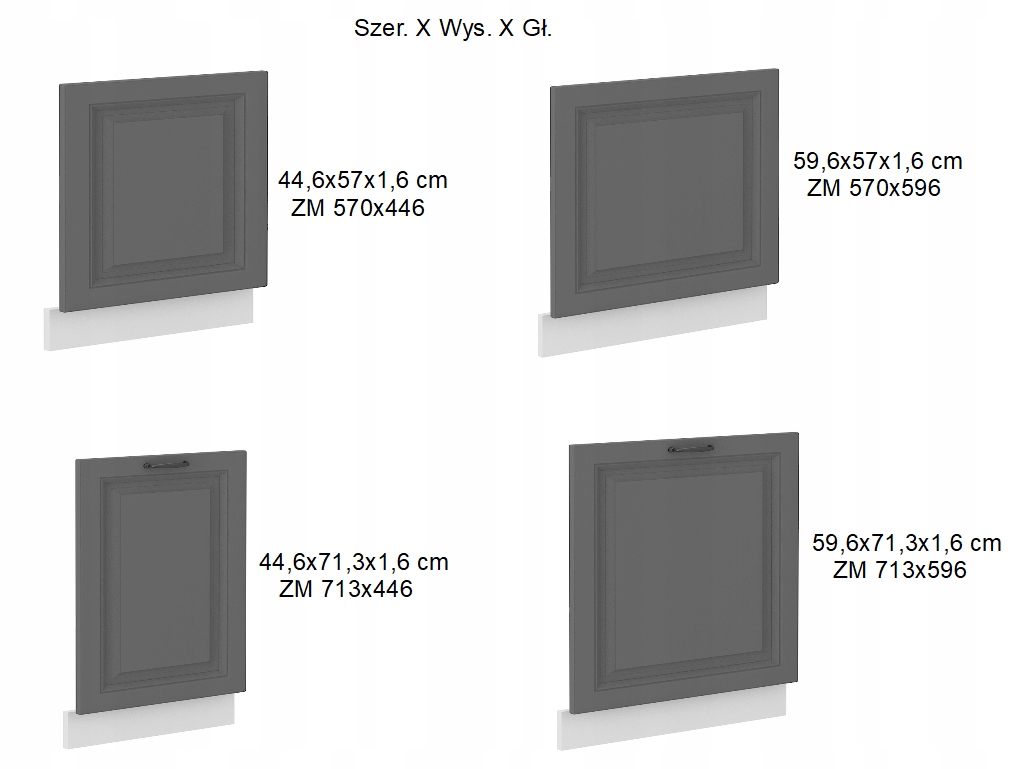 Szafka kuchenna ANIS 80 cm WISZĄCA Kolor mebla biały