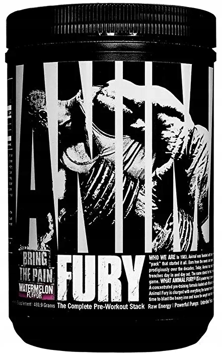 Universal Nutrition Animal Fury Green Apple prášek 495 g